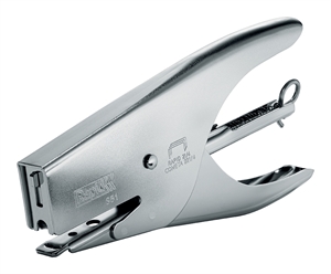 Rychlý nůžkový sešívač S51 s kapacitou 15 listů stříbrná.