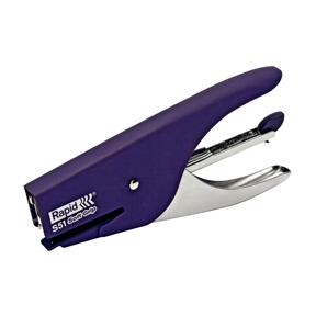 Rychlý sponkovací tětivový nůžky S51 s 15 listy SoftGrip fialový