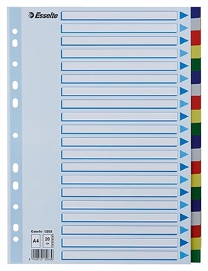 Esselte Faneblade PP A4 20-dílné barevné záložky