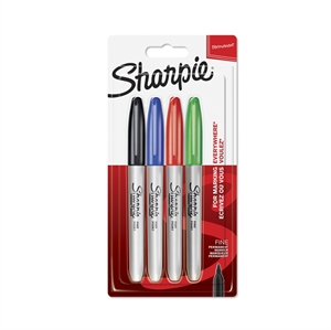 Sharpie Marker Fine Basic 1,0mm balení (4)