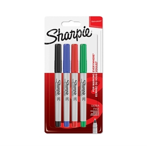 Sharpie Marker Ultra tenký 0,3mm – sada (4 kusy)