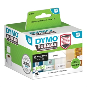 Dymo LabelWriter Odolný čtvercový víceúčelový štítek 25 mm  x  25 mm kus.