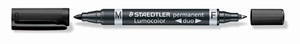 Staedtler Marker Lumocolor Duo Perm 0,6-1,5mm černá