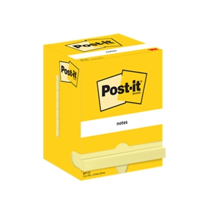 3M Poznámkové bloky Post-it 76 x 102 mm, žluté - 12 ks