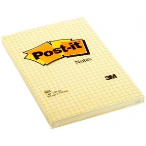 3M Poznámkové bloky Post-it 102 x 152 mm, čtvercové, žluté - balení obsahuje 6 kusů