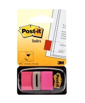 3M Post-it Indexfaner 25,4 x 43,2 mm, neonově růžové