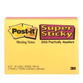 3M Post-it poznámky super lepivé 149 x 200 Set začervenání - 4 balení
