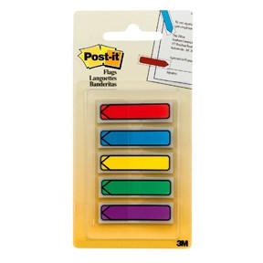 3M Post-it IndexFanoušci 11,9 x 43,1 mm, "šipka" v různých barvách - 5 balení