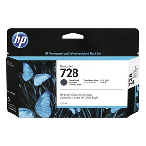 HP 728 130-ml Matte Black DesignJet inkoustová kazeta