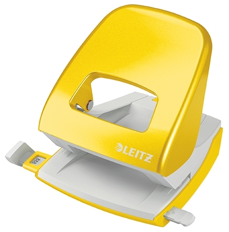 Leitz Holešovací přístroj 5008 WOW 2-dírkový s kapacitou 30 listů, žlutý.