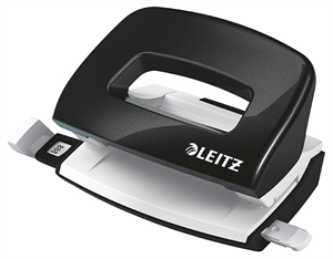 Leitz Mini WOW 2-děrový děrovač na 10 listů černý