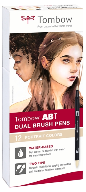 Tombow Marker ABT Dual Brush 12P-4 Sada portrétních barev (12)