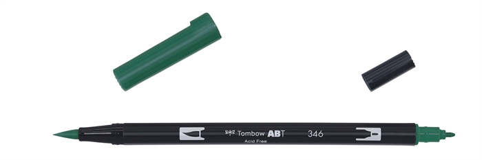 Tombow Marker ABT Dual Brush 346 mořská zeleň