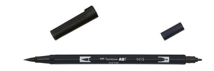 Tombow Marker ABT Dual Brush N15 černá