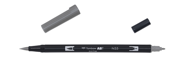 Tombow Marker ABT Dual Brush N35 chladně šedá 12