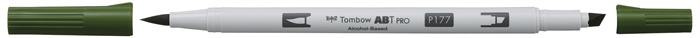 Tombow Marker alkohol ABT PRO Dual Brush 177 tmavě jadeitová