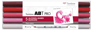 Tombow Marker alcohol ABT PRO Dual Brush 5P-5 Růžové barvy (5)