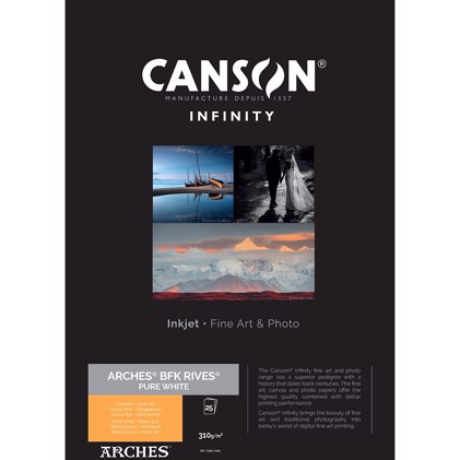 Canson BFK Rives (Pure White) 310 - A3+, 25 Archa