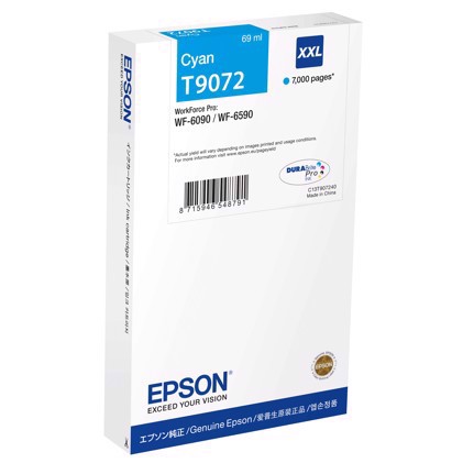 Espon WorkForce Cyan kazeta XL - Epson T9072