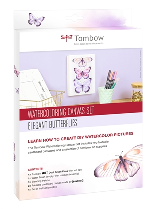 Tombow Watercoloring Canvas set Motýli