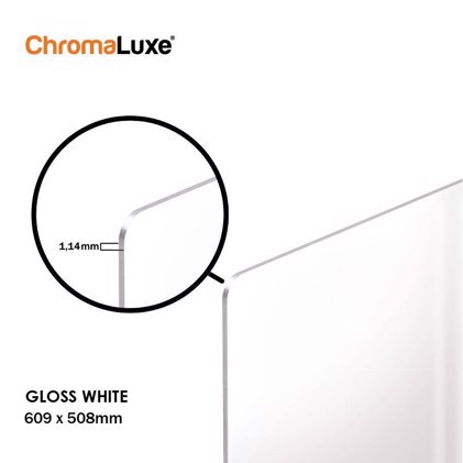 ChromaLuxe Metal Photo Panels  Gloss White Aluminium 609 x 508 x 1,14 mm 