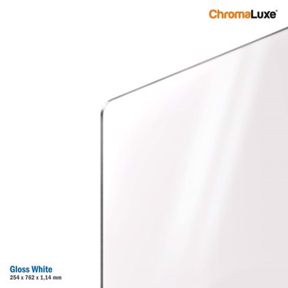 ChromaLuxe Photo Panel - 254 x 762 x 1,14 mm Gloss White Aluminium