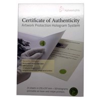 Hahnemühle Certificate of Authenticity (certifikát pravosti)