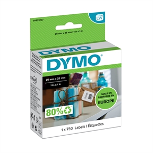 Dymo LabelWriter 25 mm x 25 mm víceúčelové kusy.