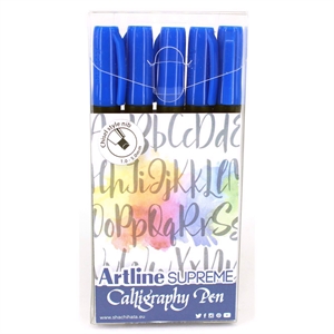 Artline Supreme Calligraphy Pen 5 - sada modrá