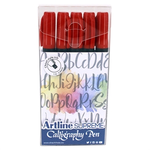 Artline Supreme Calligraphy Pen 5 - sada červená