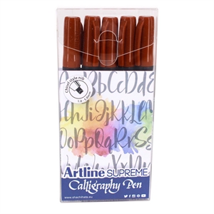 Artline Supreme Calligraphy Pen 5 - sada v barvě sépia