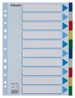 Esselte Faneblade PP A4 10-dílné barevné záložky