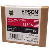 Epson Vivid Magenta 80 ml inkoustová kazeta T580A - Epson Pro 3880