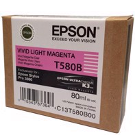 Epson Vivid Light Magenta 80 ml inkoustová kazeta T580B - Epson Pro 3880