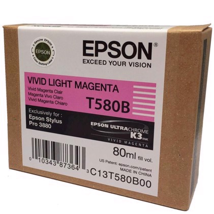Epson Vivid Light Magenta 80 ml inkoustová kazeta T580B - Epson Pro 3880