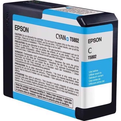 Epson Cyan 80 ml inkoustová kazeta T5802 - Epson Pro 3800 a 3880