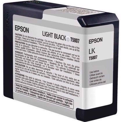 Epson Light Black 80 ml inkoustová kazeta T5807 - Epson Pro 3800 a 3880