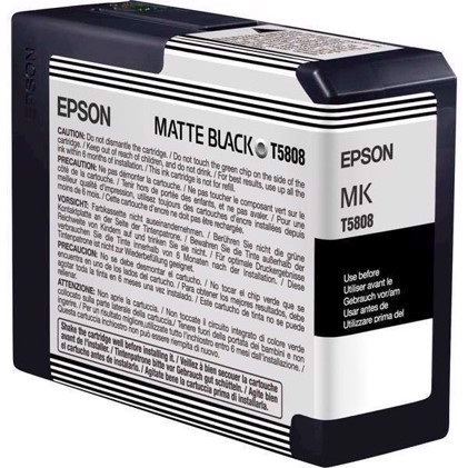 Epson Matte Black 80 ml inkoustová kazeta T5808 - Epson Pro 3800 a 3880