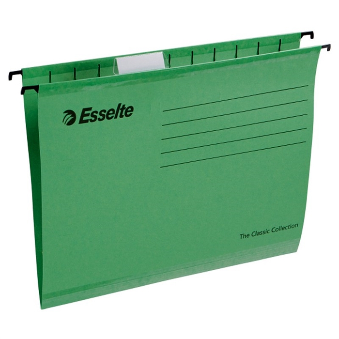 Esselte zavěšený složkový soubor zesílený folio zelený (25)