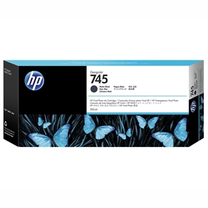 HP 745 matte black inkoustová kazeta, 300 ml