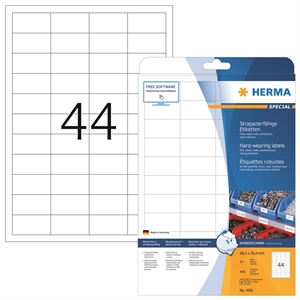 HERMA etiketová fólie extra silná 48,3 x 25,4 mat mm, 440 kusů.
