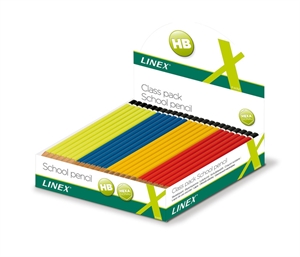 Linex školní tužka HB, Exponát 144 ks, různé barvy.