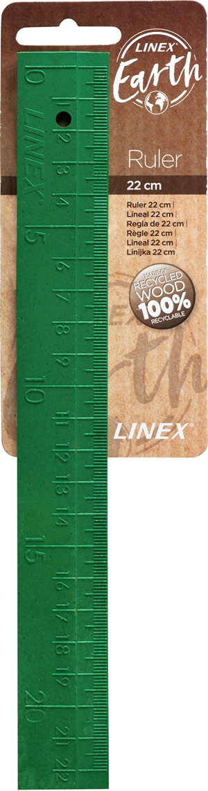 Linex zemské pravítko zelené 22 cm