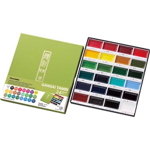 ZIG GANSAI TAMBI Aquarel 24 colour set 

ZIG GANSAI TAMBI Aquarel 24 sad barva sada