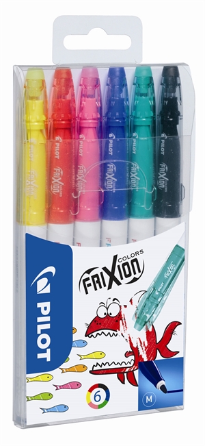 Pilot Frixion Colors 0,7 obsahuje 6 různých barev.