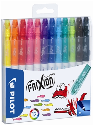 Pilot Frixion Colors 0,7 obsahuje 12 různých barev.