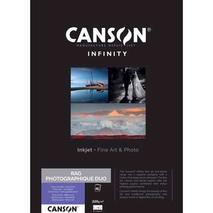 Canson Rag  Photographique Duo 220 gms A4, 25 listů