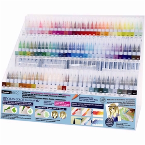 ZIG Clean Color Brush Pen Výstava s 356 kusy