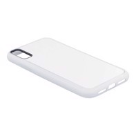 Apple iPhone XR Case Rubber, White With Aluminium Sheet