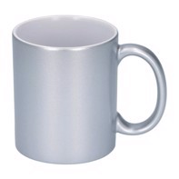 Sublimation Mug 11oz - High Gloss Silver Handwash 